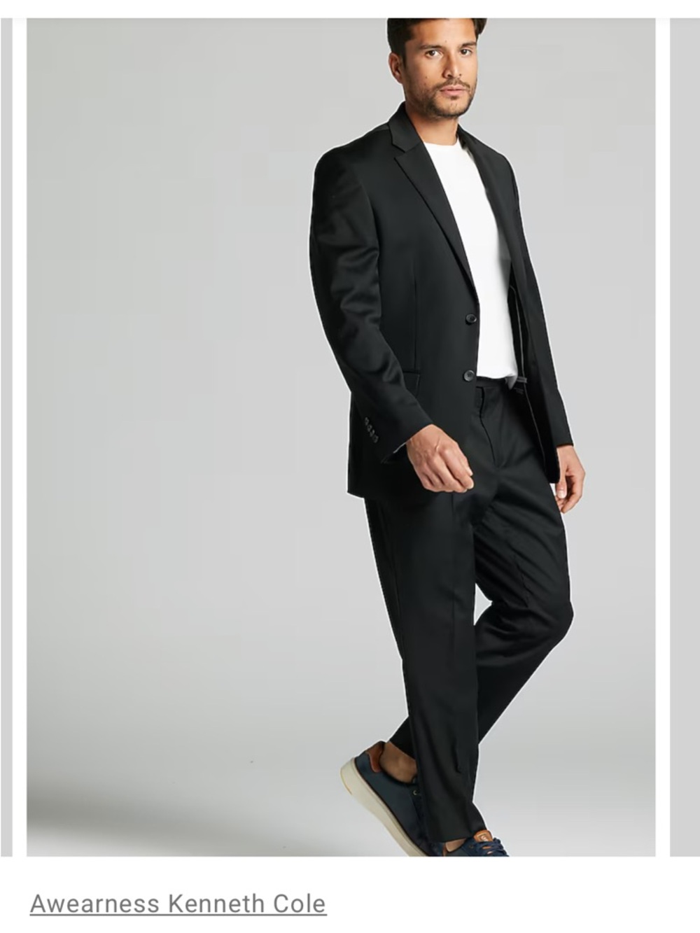 Kenneth Cole Awearness Men's Black Two-Button Suit